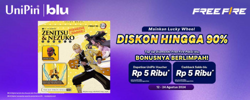 Mainkan Lucky Wheel Sekarang! Top Up Diamonds Free Fire Pakai blu Dapatkan Bonus Berlimpah!!